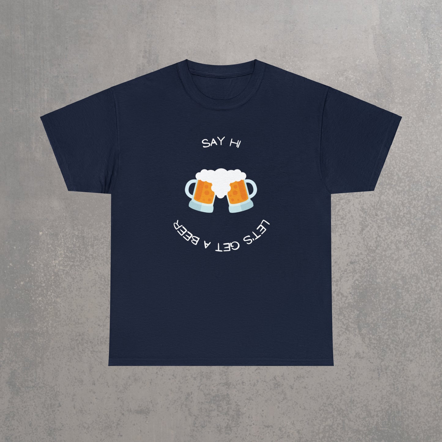 RECONZY Navy 'Beer' Pop-Punk T-Shirt - Front View.