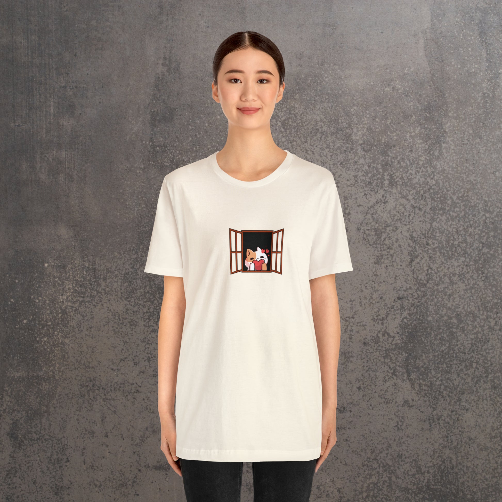 RECONZY Natural 'Window to Heart' Pop-Punk T-Shirt - Model View.