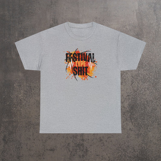 RECONZY Sport Grey 'Festival' Pop-Punk T-Shirt - Front View.